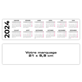 Calendrier 2024 Carton 2mm - Mega - 56x35cm - C14