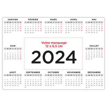 Calendrier 2024 Carton 2mm - Classique Mini - 24x32cm - C15