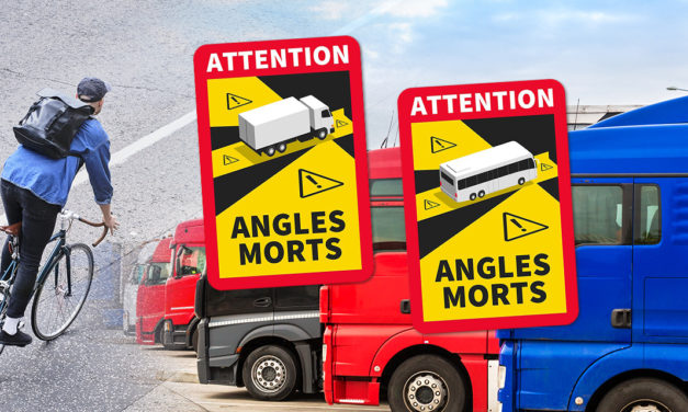 Mise en place du dispositif de signalisation des angles morts des véhicules lourds : adhésifs obligatoires dès janvier 2021