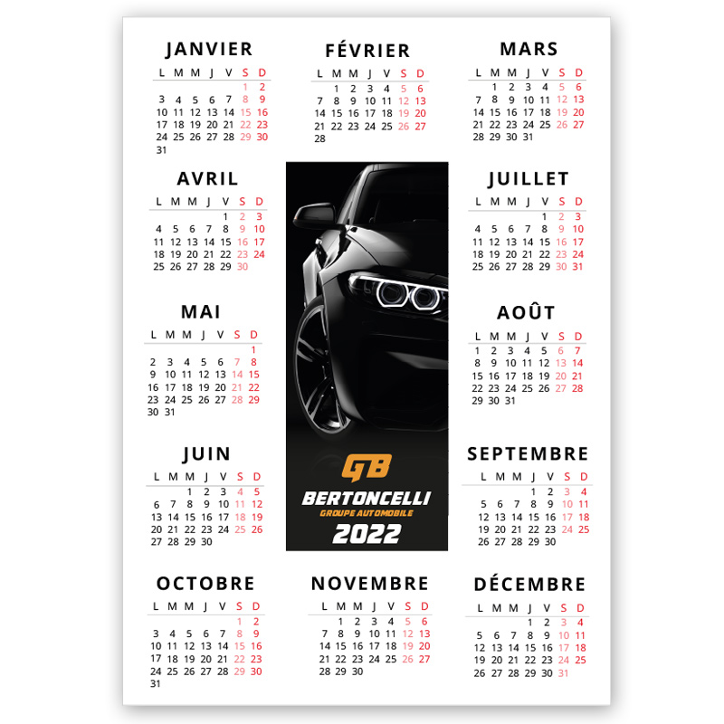 Calendrier personnalisé