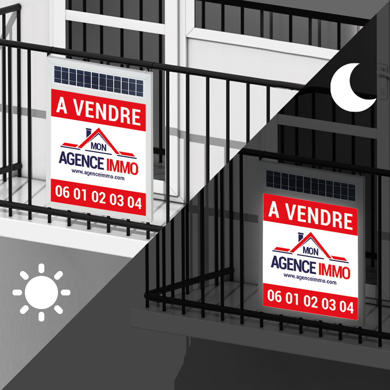 Panneau immobilier lumineux