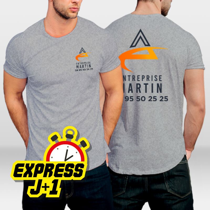 T-shirt personnalisé pour les artisans et entreprise avant et dos