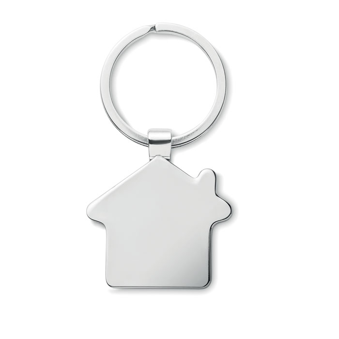 Porte clef maison en bois bambou et acier personnalisé gravé