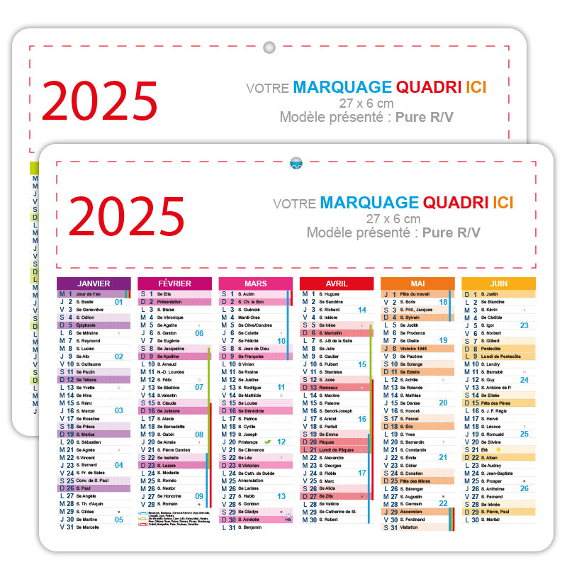 Calendrier 2024 Carton 2mm - Mega - 56x35cm - C14