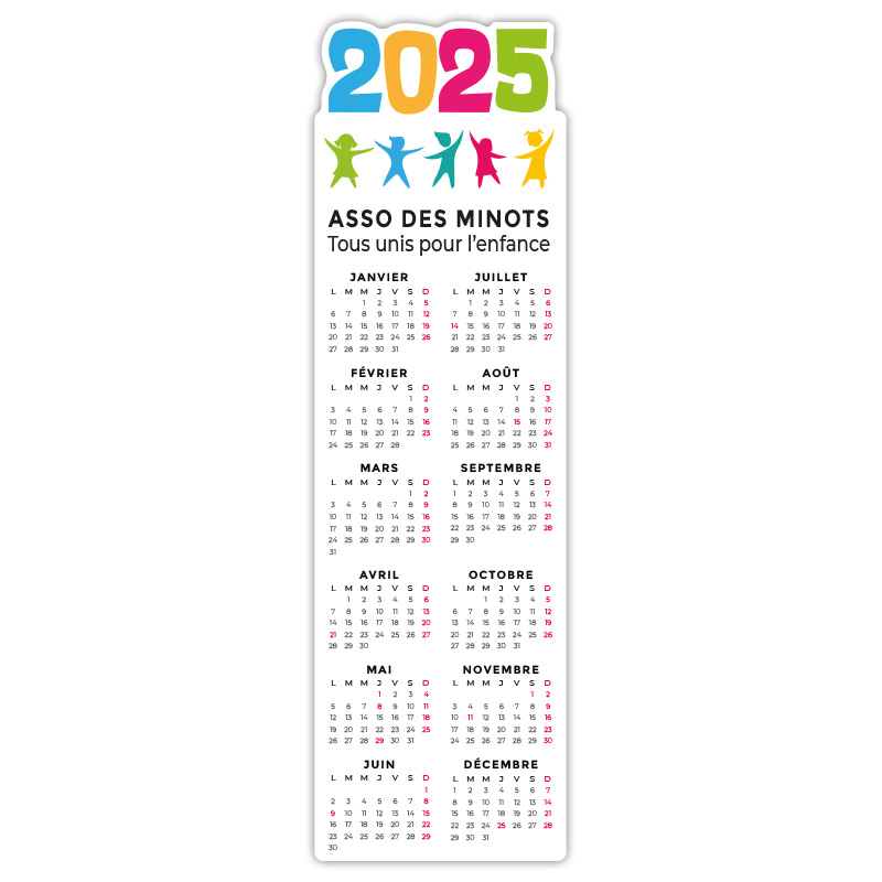 Calendrier 2024 Marque page PVC - Wave - 7x23,5cm - P21