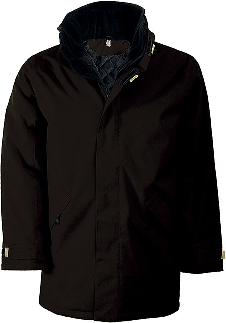 parka vierge noire personnalisable en broderie