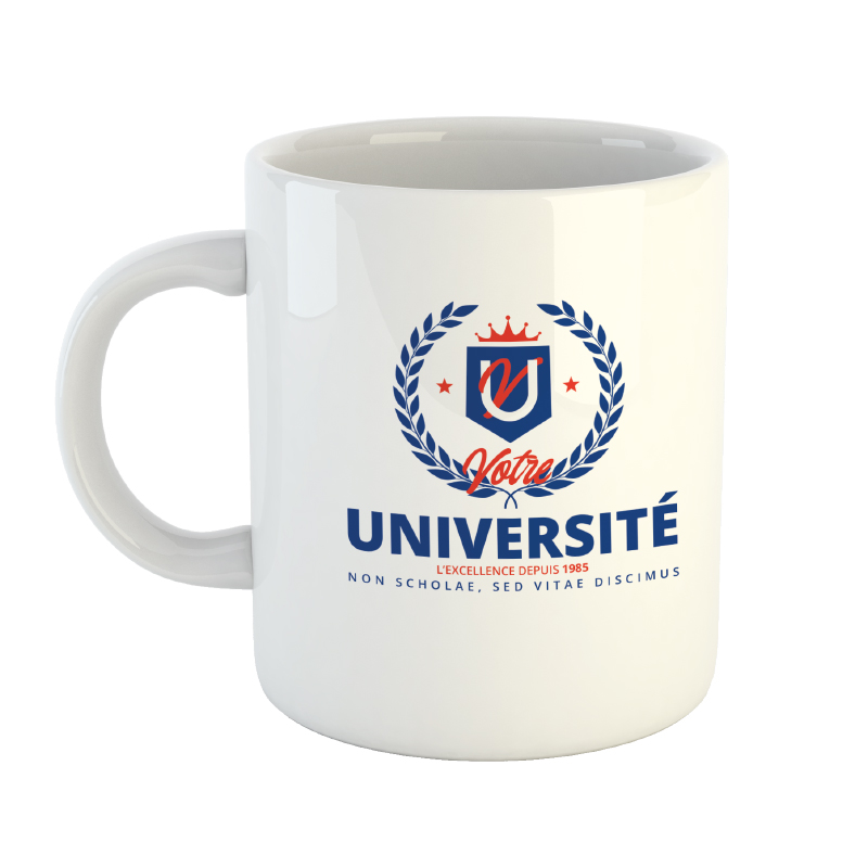 Mug en céramique personnalisé en couleurs d'une contenance de 325 ml