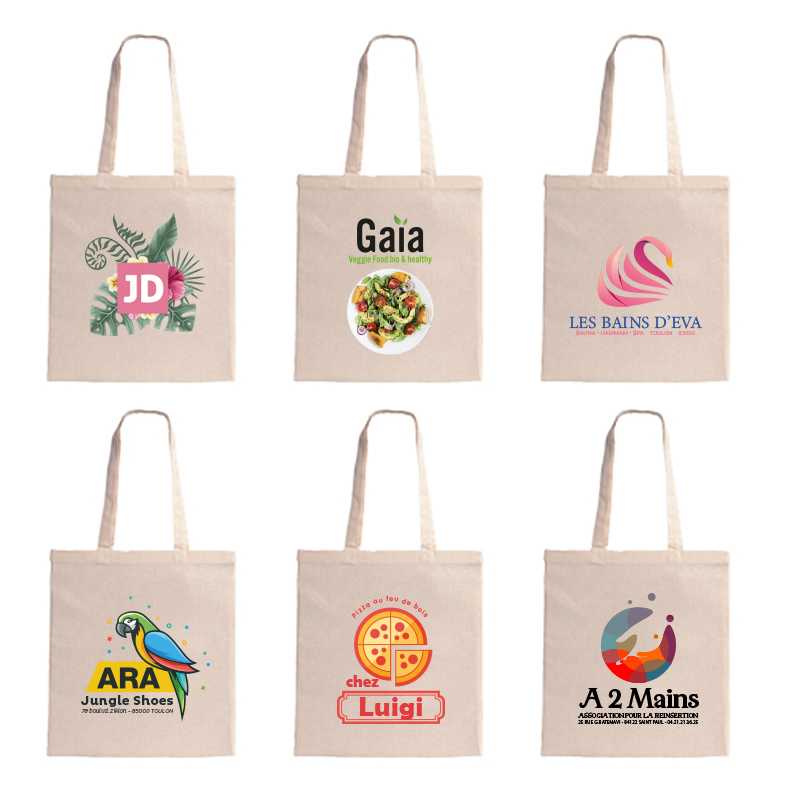 Sac coton totebag personnalise en impression directe DTG