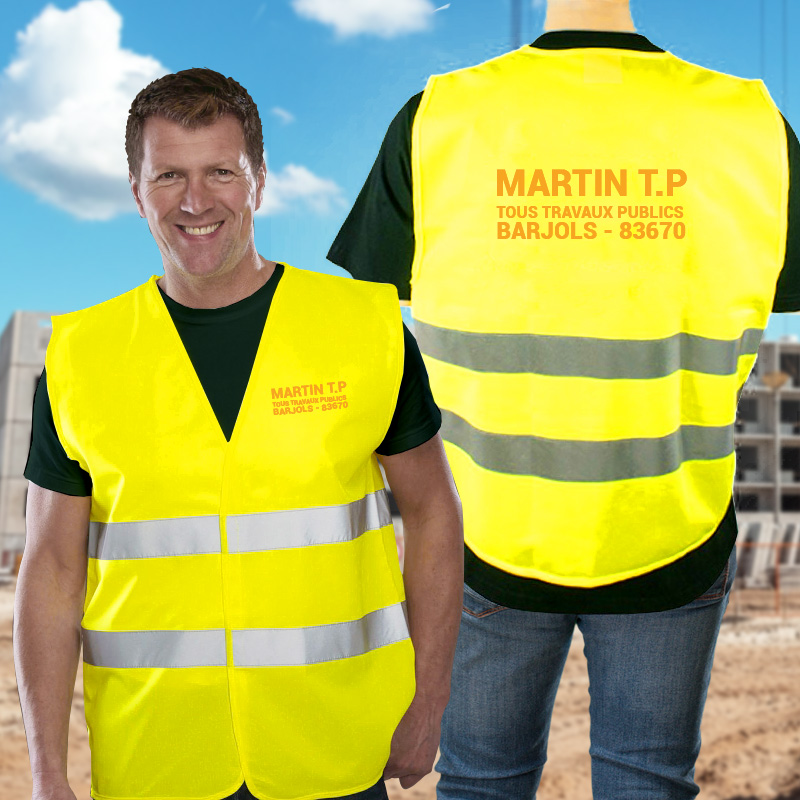 gilet jaune avec logo