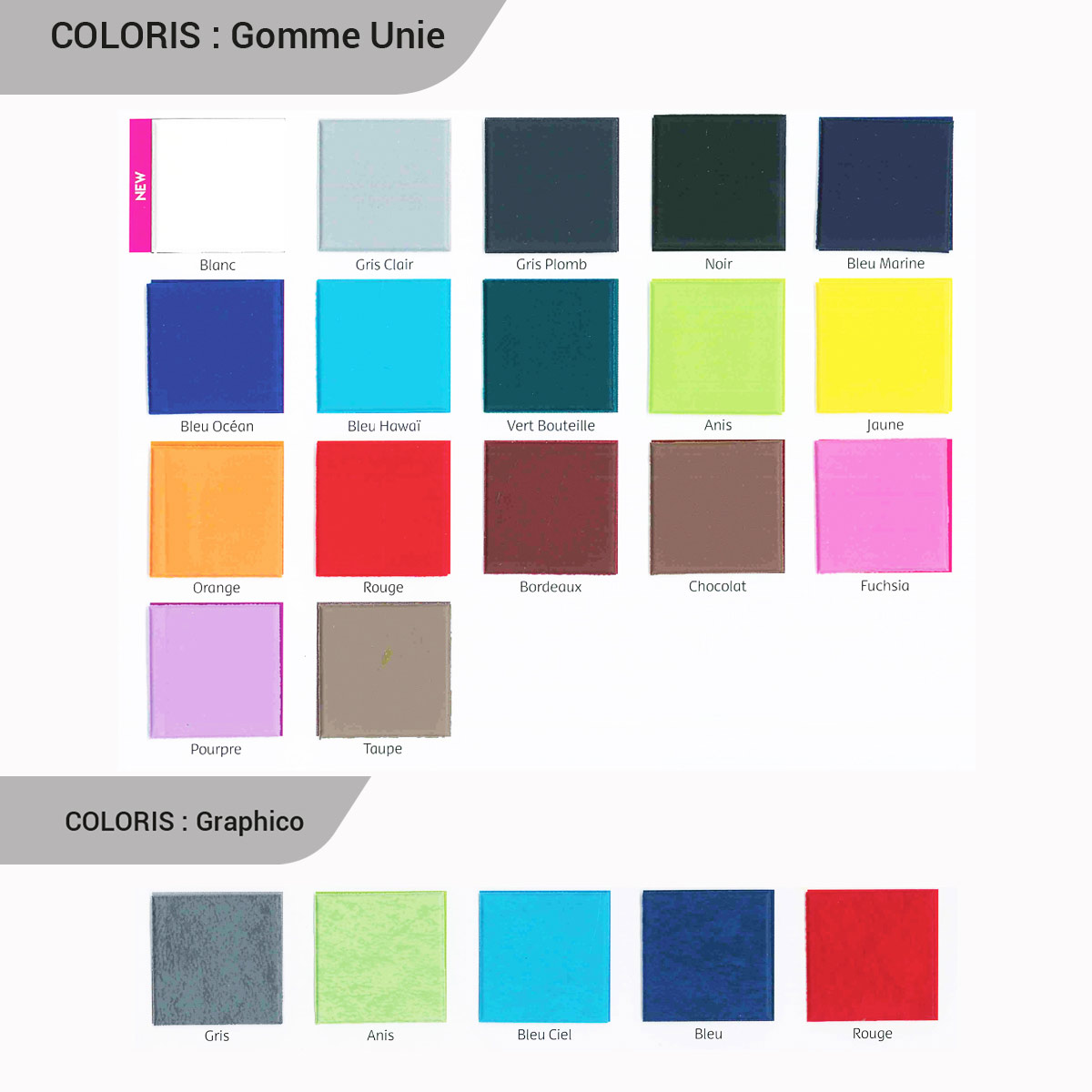 Coloris disponibles pour l'étui porte carte grise personnalisable publicitaire en gomme 