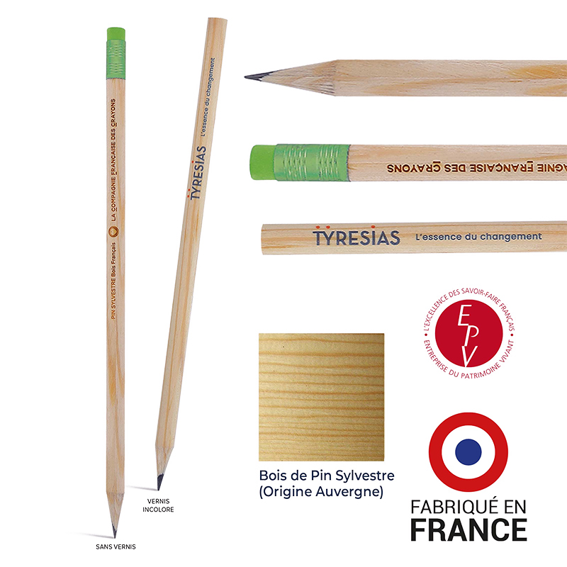 Crayon en bois français de pin 17,6 cm